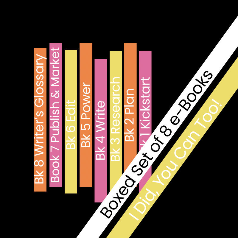 Digital box set of all eight I Did, You Can Too! books by Penelope Clare, covering every stage from idea to publication.